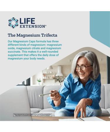 IKJ Magnesium Caps 500mg - Cardiovascular & Whole-Body Health - Gluten-Free Non-GMO Vegetarian - 100 Capsules - Buy Online on GoSupps.com
