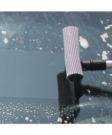Double-sided Glass Brush Cleaning Wiper Practical Brush Wiper Cleaner Window Home Kitchen Black Glass Cleaner Squeegee 20x25cm - Buy Online on GoSupps.com