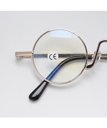 Shop Magimodac Retro Blue Light Filter Reading Glasses - Men's & Women's Mini Metal Computer Glasses | 2.5 Diopter Visual Aid - Buy Online on GoSupps.com
