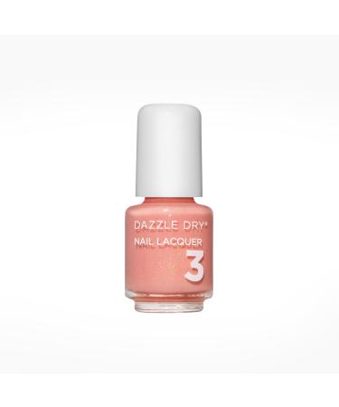 Dazzle Dry Nail Mini Lacquer (Step 3) - Sunset Glow - A semi-sheer peach with a subtle orange/gold shimmer. Semi-sheer shimmer. (0.17 fl oz/ 5 Manicures) Sunset Glow | 0.17 Fl Oz