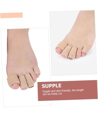 Lurrose 2pcs Silicone Gel Toe Covers - Foot Corn Cap & Protector - Khaki Baotou Hole Design - Buy Online on GoSupps.com
