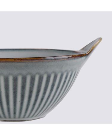 Grey Single Ear Bowl 5 Inch Thread Bowl Retro Ceramic Household Noodle Bowl Eating Bowl Creative Sauce Bowl Dessert Bowl Salad Bowl Gift Kitchenware 12.7*6*5.8cm Gray - Buy Online on GoSupps.com