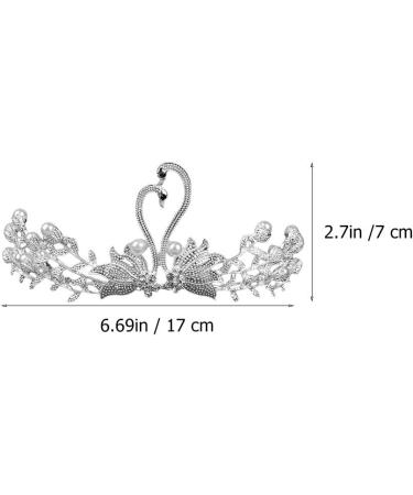 Vintage Swan Crown Headgear - Rhinestone Tiara & Crystal Crowns for Weddings - Elegant Baroque White Hair Accessory for Women - Buy Online on GoSupps.com