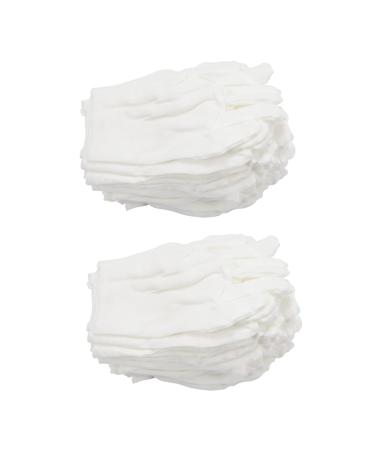 ZHIZAIHU 24 Pairs of Gloves Made of 100% Cotton White with Moisturising Cream Lining Gloves and Healthy Music Work