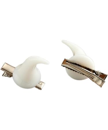 1 Pair Horn Hairpin Hot Girl Gospongy Hairclip Halloween Gospony Tail Braid Hair Clips For Women Hairpins Hairpins For Women Hairpins Daily Hairstyles Cute Devil Horn Pins white - Buy Online on GoSupps.com