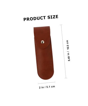 FRCOLOR 3pcs Razor Case Set - Travel Organizer for Women | Shaver Holder & Safety Cover | Tooth Gems Kit | Brown PU Leather Bags - Buy Online on GoSupps.com