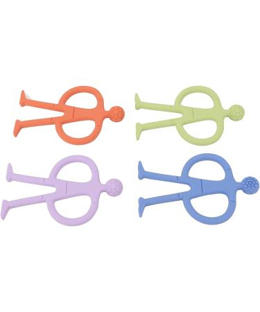 RvSky Newborn Chew Toys - 4 Pack Baby Teether Silicone | Soft Grip Teething Relief for Infants - Buy Online on GoSupps.com