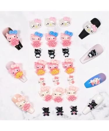 60Pcs Kawaii Nail Charms - Cute Cartoon 3D Resin Decorations for Acrylic Nails | DIY Craft Supplies - Buy Online on GoSupps.com