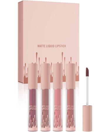 CHAKAE 4 Pack Matte Liquid Lipsticks Waterproof Moisturizing Lipsticks for Travel Daily Party - Buy Online on GoSupps.com