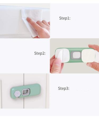 Child Safety Cupboard Locks Security Latch for Children&Baby Baby Proof Lock for Kitchen Cupboard Bedroom Cabinet Small Doors Self Adhesive Type Eco-Friendly ABS Material for Baby Proofing - Buy Online on GoSupps.com
