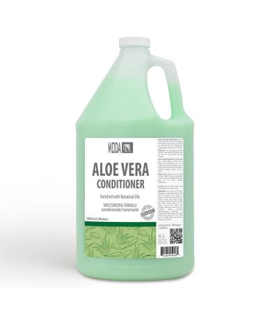 MODA - Moisturizing Conditioner for all Hair Types Aloe Vera 128 Oz Professional - Strengthens Moisturizes Leaves Hair Soft and Shiny Adds Volume Protects Color and Restore