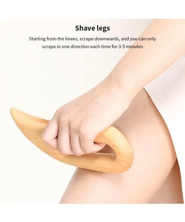 Buy Wooden Body Massage Tool - Lymphatic Drainage Gua Sha Paddle for Pain Relief | Handheld Scraping Massager for Full Body - Buy Online on GoSupps.com