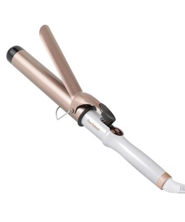 Ten-Tatent Curling Tongs 38mm Barrel Curling Tong Iron Ceramic Tourmaline Coating Barrel Dual Voltage Curling Wand for Long & Short Hair Hair Curlers 160-220 Adjustable White 38mm White