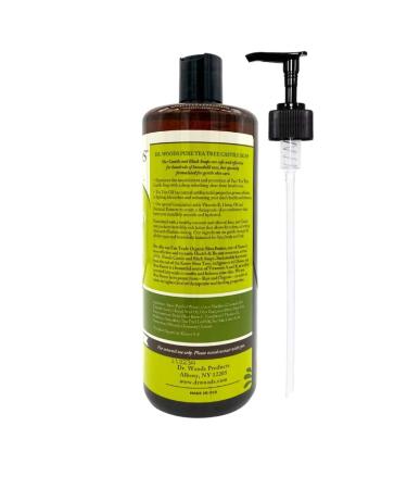 Dr. Woods Tea Tree Castile Soap with Organic Shea Butter 32oz - Gentle Cleansing and Moisturizing Formula - Buy Online on GoSupps.com