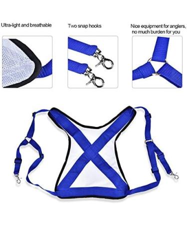 Fishing Shoulder Back Harness - Adjustable Ultralight Vest Belt with PVC Material - Tackle Equipment for Anglers - 18.5 x 15.7in - Buy Online on GoSupps.com