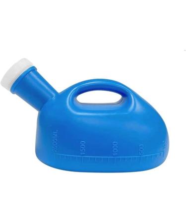 YUMSUM 2000ML Unisex Bed Urinal with Drain Hose and Lid - Female Blue - Buy Online on GoSupps.com