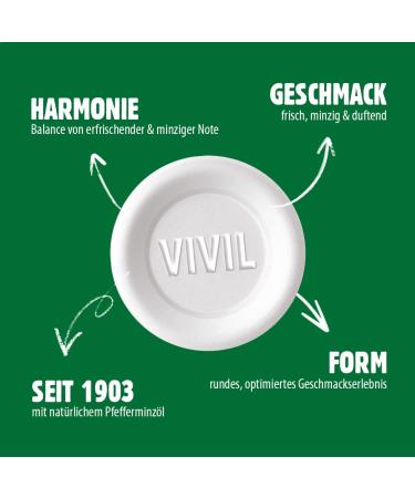 Vivil Natural Peppermint Roll - Gluten-Free & Vegan Pastilles | 5 x 3 Pack (15 Rolls 15 x 29g) - Fresh Peppermint Taste International Shipping - Buy Online on GoSupps.com