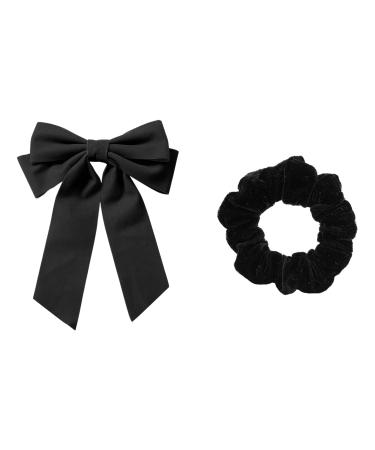 1 Hair Bow 1 Hair Circle Bow Hairpin Black Hairband For Girls Hair Accessories For Girls Fixed Bow Hairpin For Girls' Hair