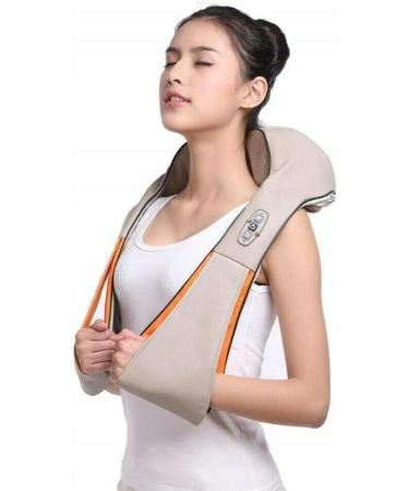 Pokar Neck Massage Device with Heat - 3D Shiatsu Pillow for Shoulder & Back Pain Relief at Home | Adjustable Speeds & Electric Massage - Buy Online on GoSupps.com