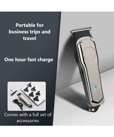 Pro Hair Clipper Fader for Men Oil Head Hair Trimmer Children Can Use Electric Clippers Modern Design Sense Rechargeable Razor Modern Silver - Buy Online on GoSupps.com