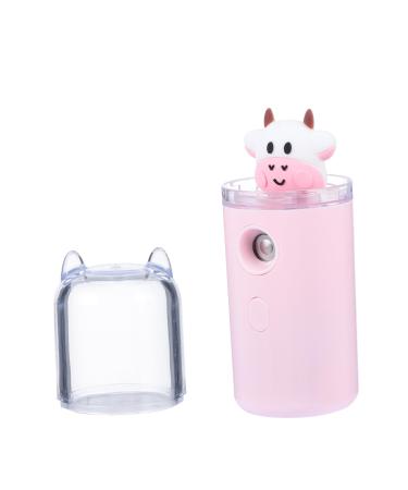 Beavorty Facial Steamer Portable Pocket Size Facial Mister Moisturizing Mist Sprayer Small Humidifier Facial Sprayer 3.8x3.8x10.8cm Pink
