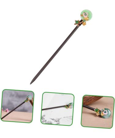 Angoily Hairpin Antique Hair Fork Ancient Chinese Hair Pins Girls Barrettes for Hair Vintage Hair Stick Wedding Hair Clip Chinese Hair Fork Tiara Wooden Aventurine Jade Jiangnan - Buy Online on GoSupps.com