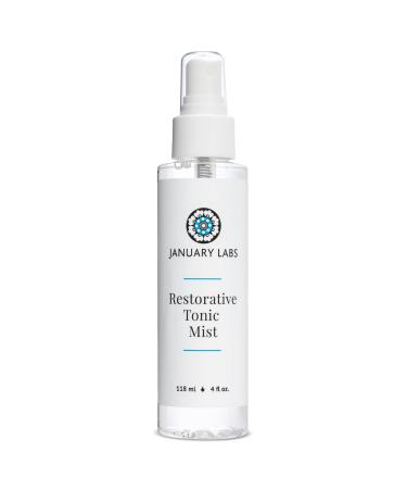 January Labs - Restorative Tonic Mist  Hydro Boost Facial Toner for All Skin Types  Refreshing & Lightweight Antioxidant Face Mist Hydrating Spray  4 Ounce Bottle