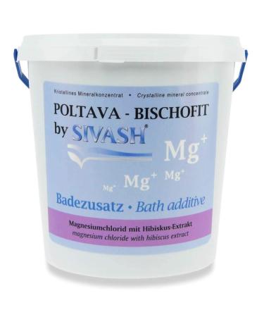 Magnesium Bath Salt - Crystalline Bischofite Bath Additive with Hibiscus Extract 1200g - Magnesium Chloride Hexahydrate