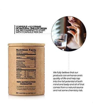 NATURAL SHILAJIT Resin 20G Shilajit Honey Sticks 30 Count Capsules 60 Count - Buy Online on GoSupps.com