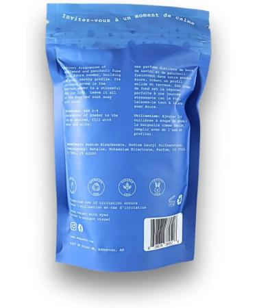 Soap So Co. Bubble Bath Powder Azure - Sandalwood Patchouli and Grapefruit Scent | Long-lasting Bubbles | Vegan | Paraben free | Phthalate free | Cruelty free | Made in Canada | 298g - Buy Online on GoSupps.com