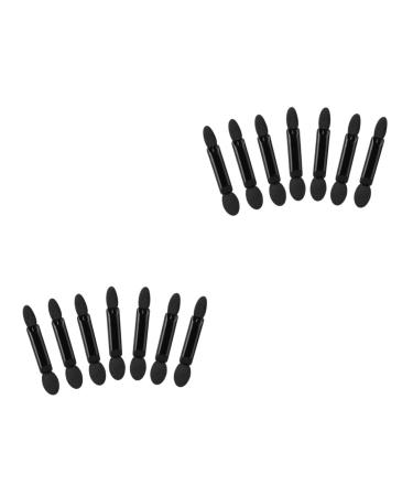 Mipcase 100 pcs Shadow Black Eyeshadow Makeup Tipped Brush Double-ended Eye Sponge 50pcsx2pcs Blackx2pcs