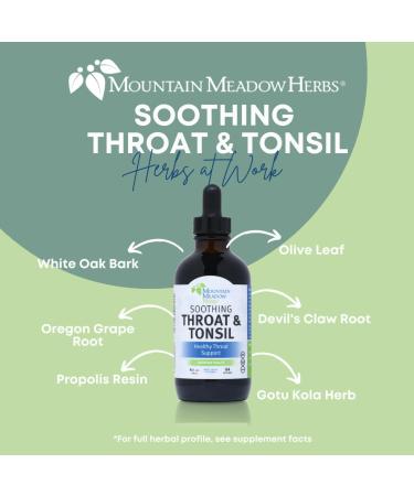 Moutain Meadow Herbs Soothing Throat & Tonsil Formula - 4oz - Healthy Throat Support - Buy Online on GoSupps.com