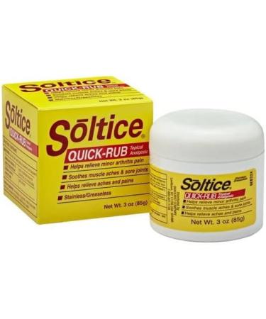 Soltice Quick Rub Topical Analgesic - 3 oz (Pack of 3) | Fast Pain Relief Solution - Buy Online on GoSupps.com