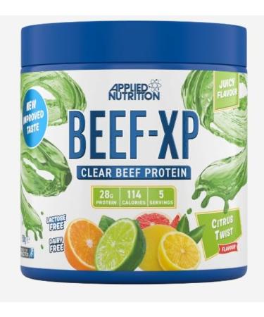 Beef XP - Clear Hydrolysed Beef Protein Isolate Fruit Juice Style Dairy Free Beef Protein Powder Lactose Free Zero Sugar Low Fat 5 Servings (150 g Citrus Twist) Citrus Twist 150 g