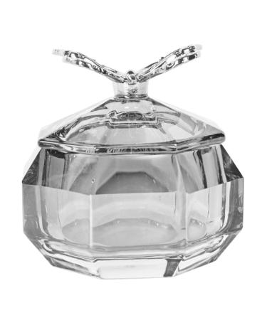 FOMIYES Nail Art Glass Cup Crystal Acrylic Nail Dappen Dish Cup Manicure Nail Dish Monomer Bowl Manicure Glass Cup Nail Liquid Cup with Metal Lid