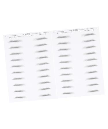 Ipetboom 2 Pairs Adhesive Eyebrow Template Eyebrow Stickers Brow Tatoo Simulation Eyebrow Patch