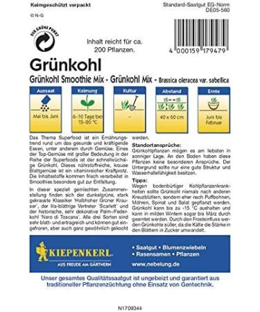 Kiepenkerl 2947 Kale Smoothie Mix - Buy Premium Kale Seeds for Healthy Smoothies | International Shipping Available - Buy Online on GoSupps.com