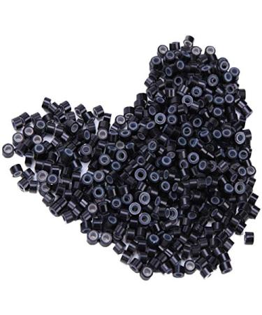 Elailite 200 Nano Rings with Silicone for Micro Ring Hair Extensions - Black | Premium Quality Hair Pieces - Buy Online on GoSupps.com