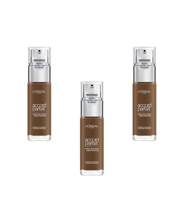 L'Oréal Paris Accord Perfect Fluid Foundation 10.R Espresso, Pack of 3 (3 x 30 ml)