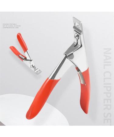 Professional Nail Art Nail Clippers U-Shaped Stainless Steel Nail Clippers DIY French Style Suitable for Professionals and Family Individuals (Color : Red) - Buy Online on GoSupps.com