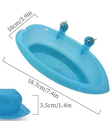 NA Bird Bath Tub Plastic Bird Bath Toy Bird Cage Accessories Food Feeder for Pet Parrot Parakeet Cockatiel - Buy Online on GoSupps.com