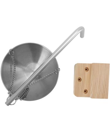 Sauna Oil Cup Sauna Aromatherapy Oil Holder Stainless Steel Essential Oil Fragrance Diffuser Bowl with Wooden Block Use for Sauna Room(Small 11.4x9.1x1in) - Buy Online on GoSupps.com