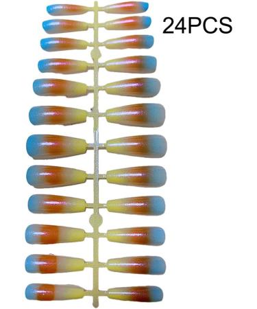 dijiusidy 24 Pieces Nails Full Cover Elegant Gradient Style Artificial Nail Tips Manicure Decoration Fingernail Accessory ch04 - Buy Online on GoSupps.com