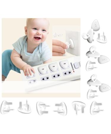 Baby Safety Plug Socket Covers UK with Key - 12 Pieces | Childproofing Shock Prevention | Easy Install Child Safe Protectors - Buy Online on GoSupps.com