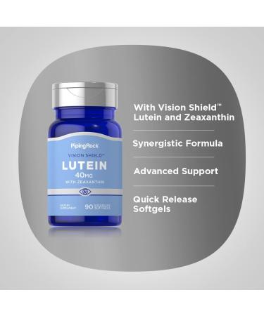 Piping Rock Lutein 40mg with Zeaxanthin | 180 Softgels | Eye Health Vitamins - Buy Online on GoSupps.com