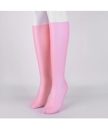 Kexpery Anti Cracking Foot Exfoliating Stockings Soft Pedicure Socks Comfortable Silicone Long Moisturizing Socks for Dry Cracked Feet (Pink) - Buy Online on GoSupps.com