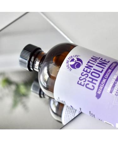 Essential Choline Citrate - Liquid Choline Supplements for Brain Memory Focus - 650Mg Choline Supplement - Bioavailable Alkalinizing Liquid Choline Enhances Magnesium Supplementation - Buy Online on GoSupps.com