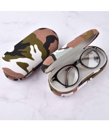 Contact Lens Case Double Sided 2 in 1 Hard Glasses Case for Eyeglasses and Contact Lenses with Mirror (Camo) - Buy Online on GoSupps.com