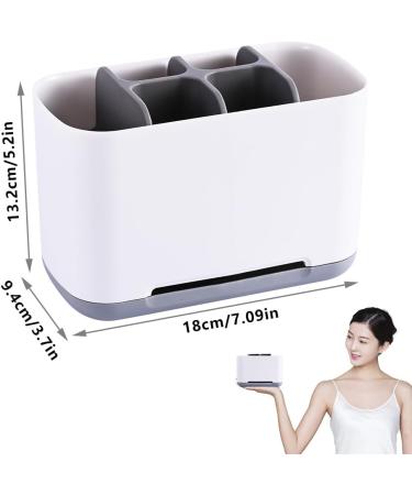 Fosoloni Toothbrush Holder - 4 Compartments & 2 Storage Slots | Family Toothbrush Organizer & Razor Holder - Buy Online on GoSupps.com
