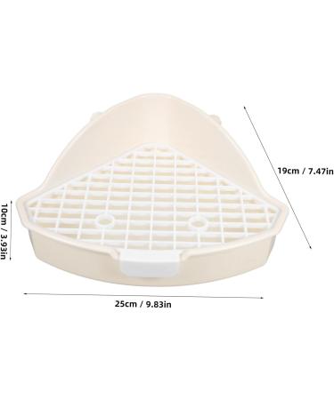 GANAZONO Rabbit Triangle Toilet Pet Litter Basin Pet Cage Guinea Pig Enclosure Pet Potty Abs White 25.00X19.00X10.00CM White - Buy Online on GoSupps.com